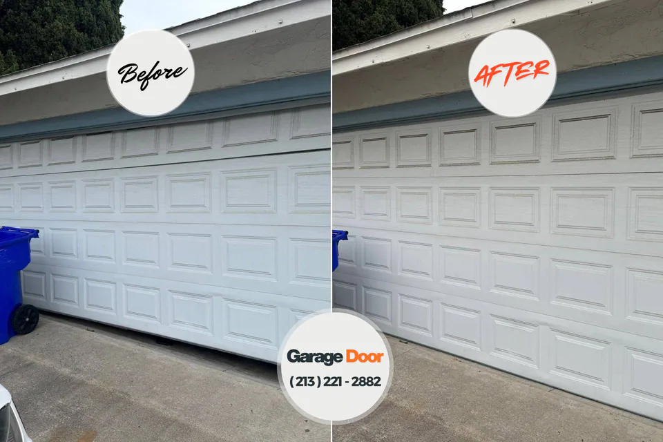 Before and after: garage door repair Reynoldsville, PA